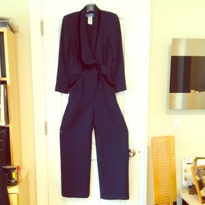 Velvet trimmed jumpsuit from Mugler. France.